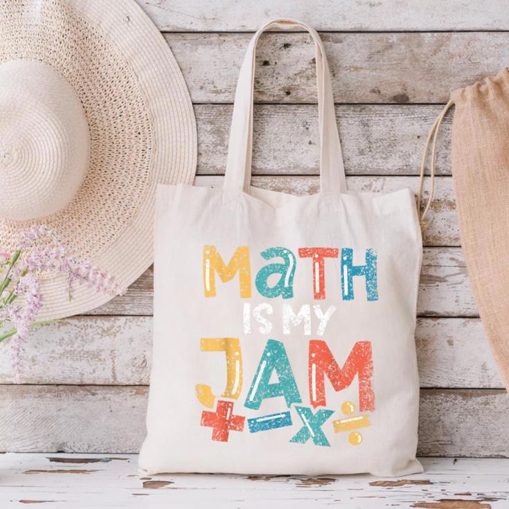 Math Is My Jam School Mathematics Women Men Math Teacher Canvas Tote Bag, gift for family, gift for coworker Math Is My Jam School Mathematics Women Men Math Teacher Canvas Tote Bag, gift for family, gift for coworker