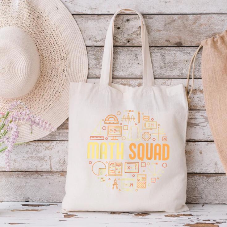 Math Squad For Teacher Or Student Mathematics Men Women Kids Canvas Tote Bag, gift for family, gift for coworker Math Squad For Teacher Or Student Mathematics Men Women Kids Canvas Tote Bag, gift for family, gift for coworker