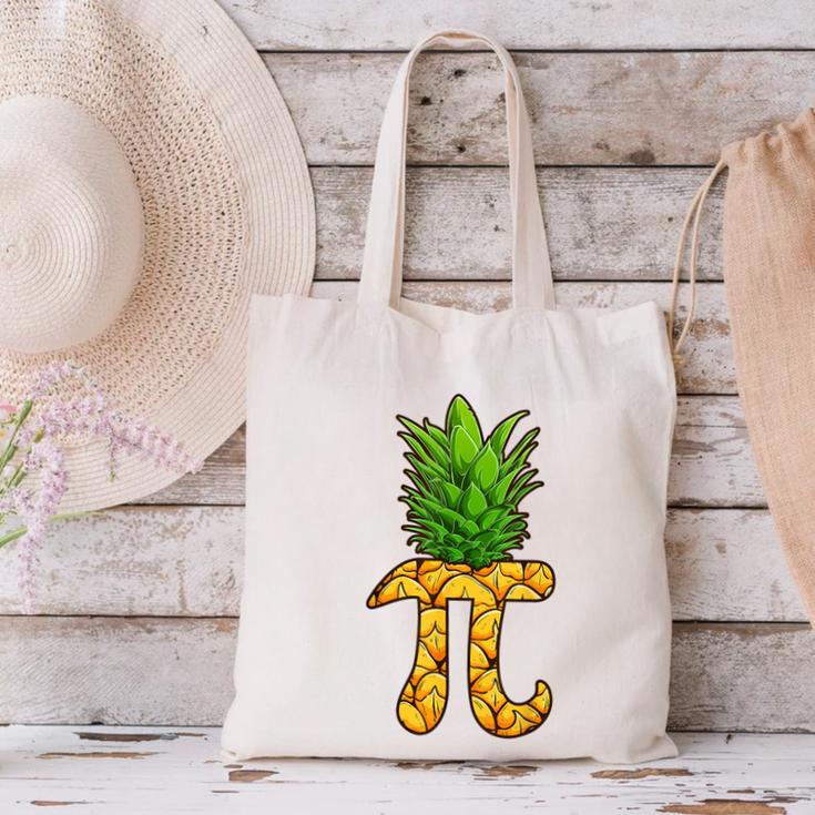 Math Teacher Hawaiian Shirts Pineapple Pi Day Symbol Canvas Tote Bag, gift for family, gift for coworker