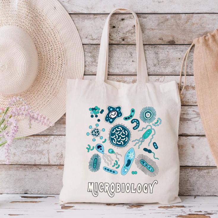 Microbiology Teacher Science Instructor Tee Shirt For Men Women Canvas Tote Bag, Science Teacher Tote Bags, gift for family, gift for coworker