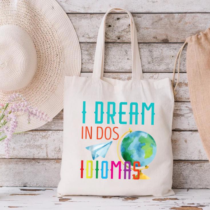 Multilingual Teacher In Dos Idiomas Linguist Language Canvas Tote Bag, gift for family, gift for coworker Multilingual Teacher In Dos Idiomas Linguist Language Canvas Tote Bag, gift for family, gift for coworker