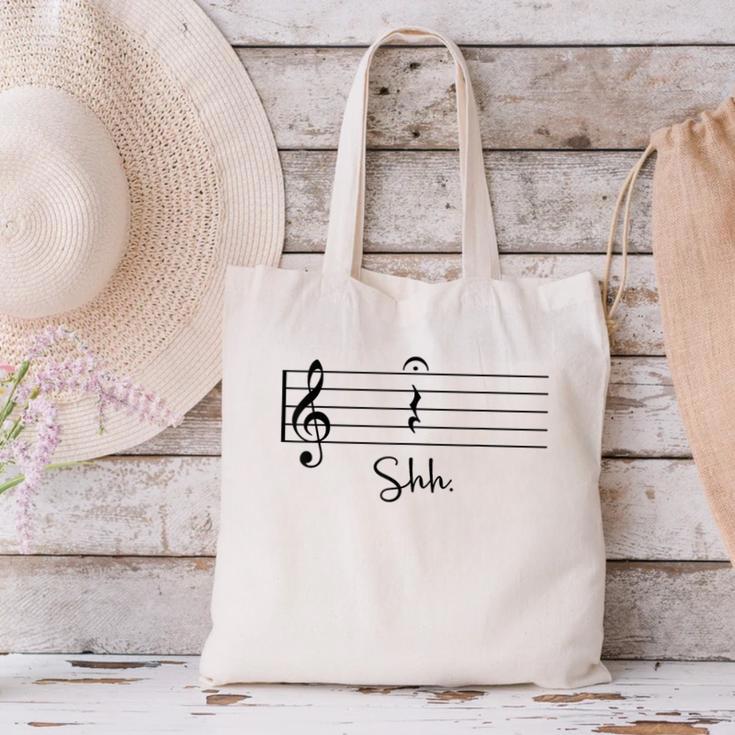 Music Notes Shirt Shh Quarter Fermata Teacher Canvas Tote Bag, gift for family, gift for coworker Music Notes Shirt Shh Quarter Fermata Teacher Canvas Tote Bag, gift for family, gift for coworker