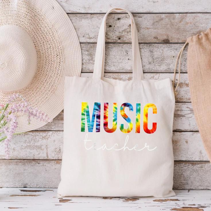 Music Teacher Tie Dye Appreciation Day Hello Back To School Men Women Canvas Tote Bag, gift for family, gift for coworker