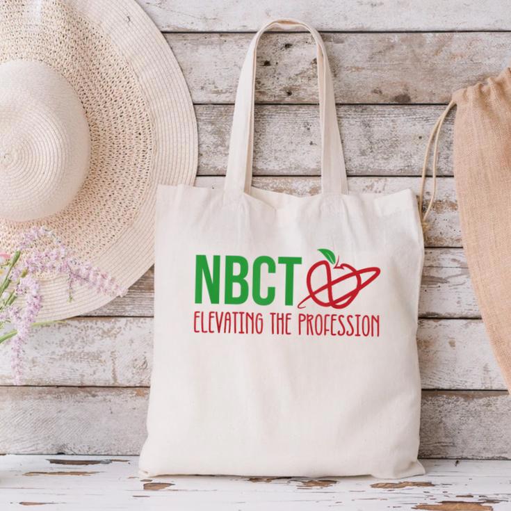 National Board Certified Teacher Minimalist Apple T-Shirt For Men Women Canvas Tote Bag, gift for family, gift for coworker