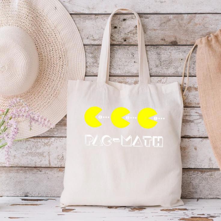 Nerdy Pac-Math Nom Retro Game Precalculus Math Teacher Canvas Tote Bag, gift for family, gift for coworker Nerdy Pac-Math Nom Retro Game Precalculus Math Teacher Canvas Tote Bag, gift for family, gift for coworker