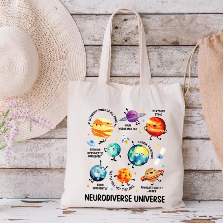 Neurodiverse Universe Space Planet Special Education Teacher Canvas Tote Bag, gift for family, gift for coworker Neurodiverse Universe Space Planet Special Education Teacher Canvas Tote Bag, gift for family, gift for coworker