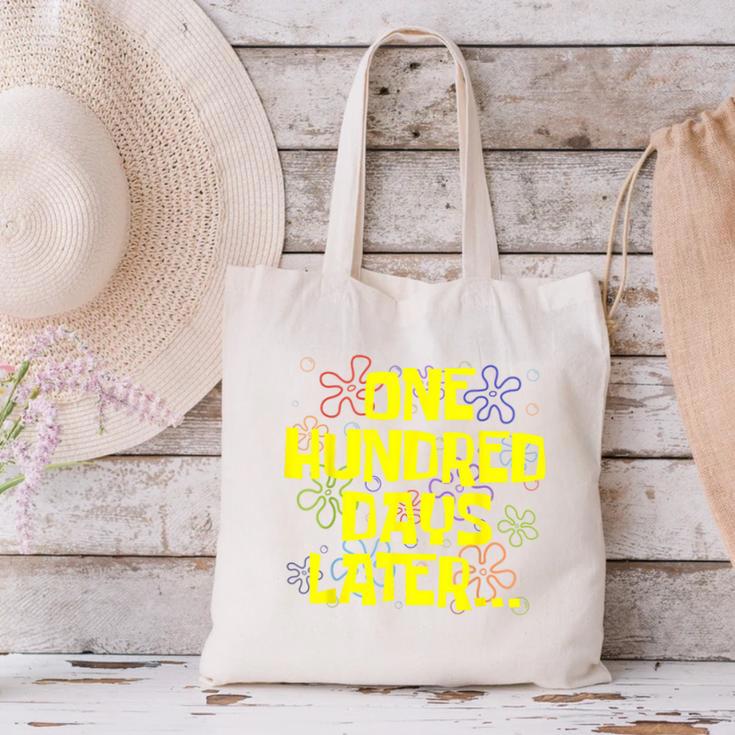 One Hundred Days Later 100th Day Of School Teacher Student Canvas Tote Bag, gift for family, gift for coworker One Hundred Days Later 100th Day Of School Teacher Student Canvas Tote Bag, gift for family, gift for coworker