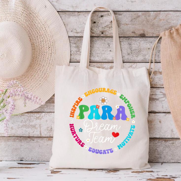 PARA Dream Team Teacher Paraprofessional Paraeducator Canvas Tote Bag, gift for family, gift for coworker PARA Dream Team Teacher Paraprofessional Paraeducator Canvas Tote Bag, gift for family, gift for coworker