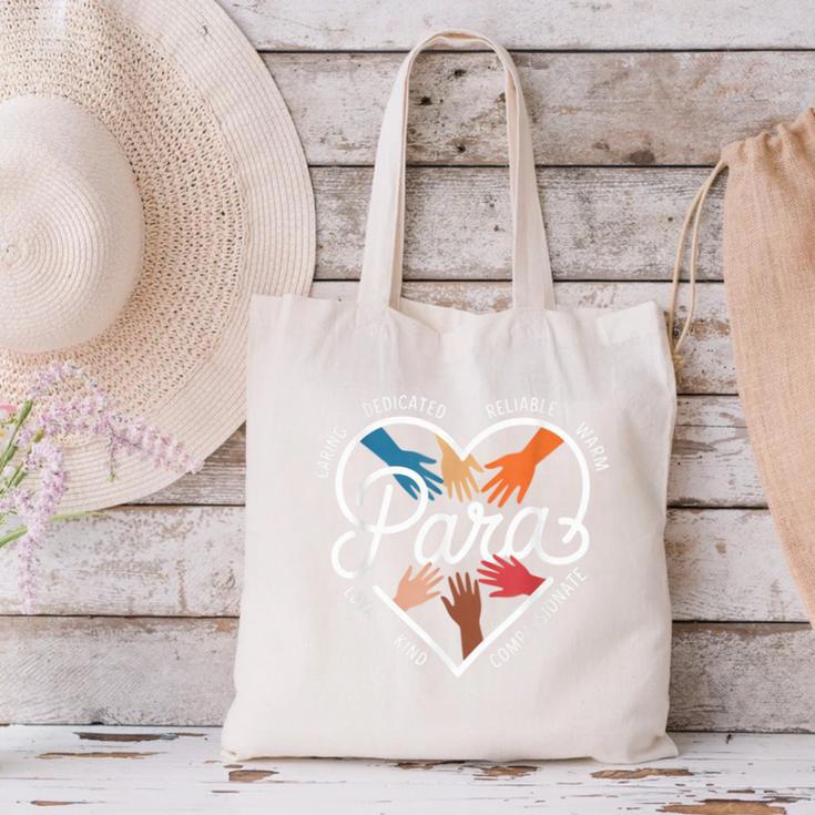 Para Heart Paraprofessional Teacher Paraeducator Canvas Tote Bag, gift for family, gift for coworker Para Heart Paraprofessional Teacher Paraeducator Canvas Tote Bag, gift for family, gift for coworker