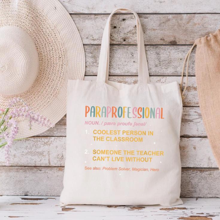 Paraprofessional Teacher Para Sped Ed Parapro Canvas Tote Bag, gift for family, gift for coworker Paraprofessional Teacher Para Sped Ed Parapro Canvas Tote Bag, gift for family, gift for coworker