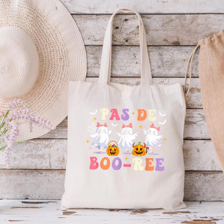 Pas De Boo-Ree Teachers Halloween Costume Ballet Dancers Canvas Tote Bag, gift for family, gift for coworker Pas De Boo-Ree Teachers Halloween Costume Ballet Dancers Canvas Tote Bag, gift for family, gift for coworker