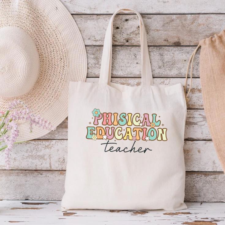 PE Teacher Back To School Physical Education Teacher Canvas Tote Bag, Pe Teacher Tote Bags, gift for family, gift for coworker