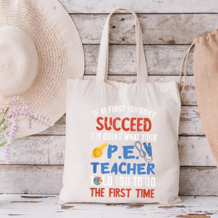 PE Teacher Succeed Sport Teacher School Fitness Gym Class Men Women Canvas Tote Bag, Pe Teacher Tote Bags, gift for family, gift for coworker PE Teacher Succeed Sport Teacher School Fitness Gym Class Men Women Canvas Tote Bag, Pe Teacher Tote Bags, gift for family, gift for coworker