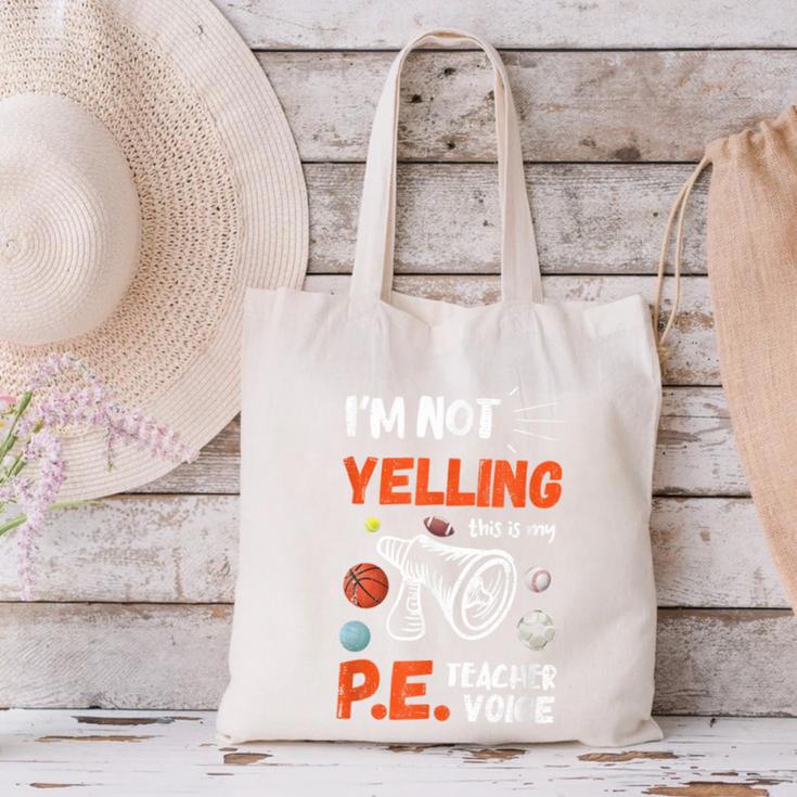 PE Teacher Voice PE Teacher School Fitness Class Canvas Tote Bag, Pe Teacher Tote Bags, gift for family, gift for coworker