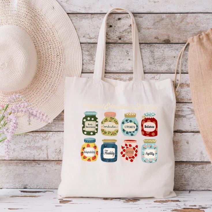 Physical Education Is My Jam Sports PE Coach Teacher Canvas Tote Bag, Pe Teacher Tote Bags, gift for family, gift for coworker Physical Education Is My Jam Sports PE Coach Teacher Canvas Tote Bag, Pe Teacher Tote Bags, gift for family, gift for coworker