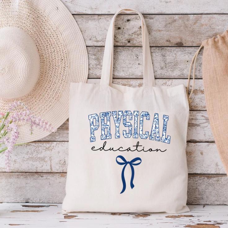 Physical Education PE Teacher PHYS Ed Student Graduation Canvas Tote Bag, Pe Teacher Tote Bags, gift for family, gift for coworker