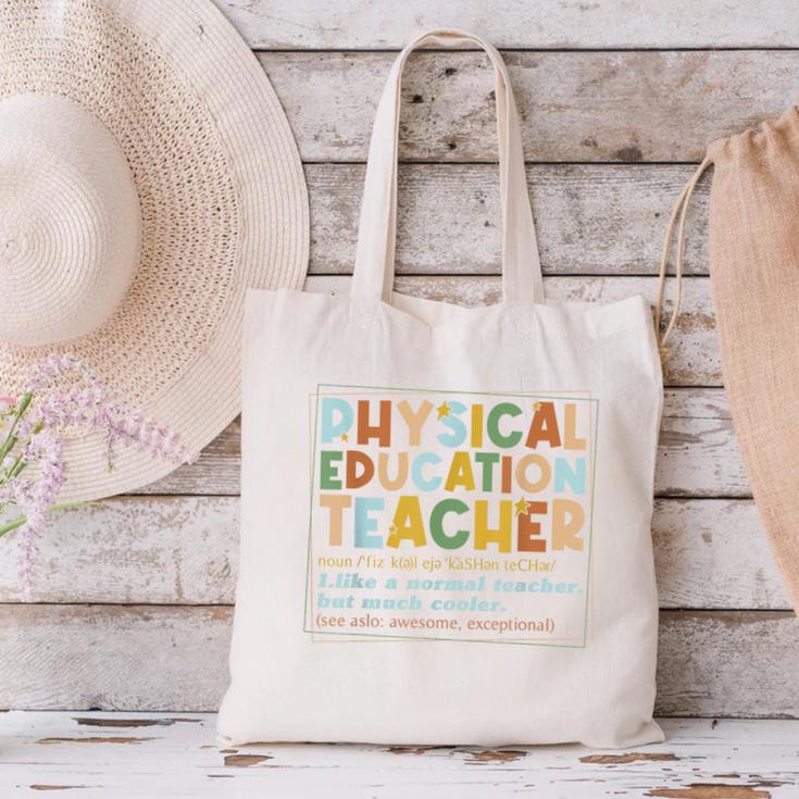 Physical Education Teacher In My PE Teacher Era For Men Women Kids Canvas Tote Bag, Pe Teacher Tote Bags, gift for family, gift for coworker Physical Education Teacher In My PE Teacher Era For Men Women Kids Canvas Tote Bag, Pe Teacher Tote Bags, gift for family, gift for coworker
