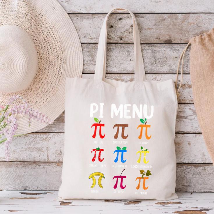 Pi Menu 314 Pi Symbol Math Teacher Happy Pi Day Canvas Tote Bag, gift for family, gift for coworker