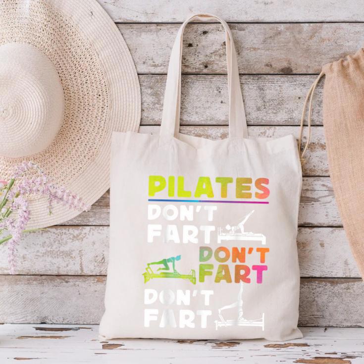 Pilates Instructor Teacher Watercolor Pilates Don't Fart Men Women Kids Canvas Tote Bag, gift for family, gift for coworker Pilates Instructor Teacher Watercolor Pilates Don't Fart Men Women Kids Canvas Tote Bag, gift for family, gift for coworker