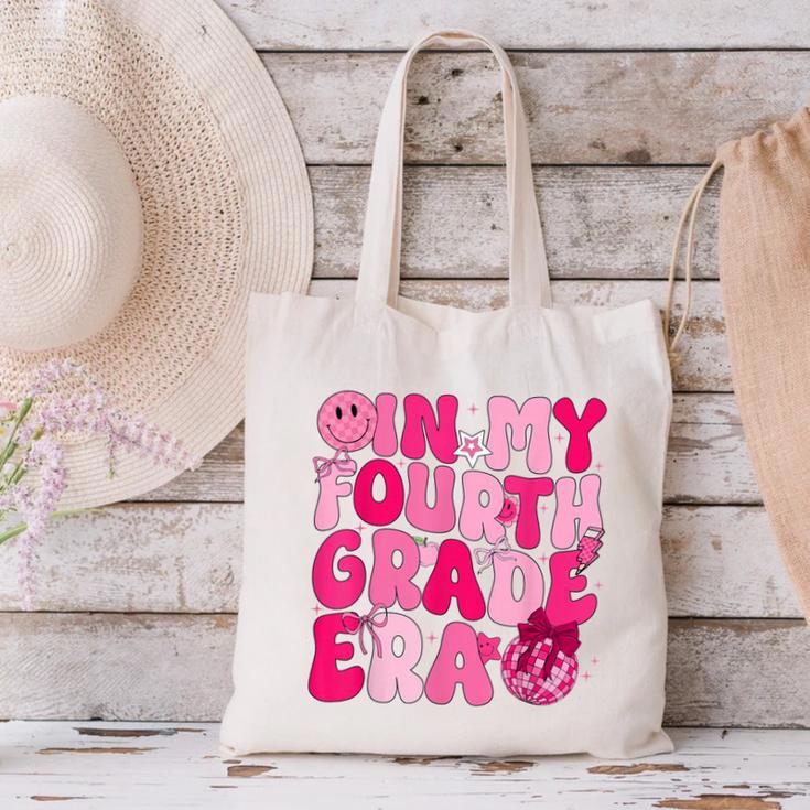 Pink Fourth Grade Era 4th Back To School Grade Teacher Canvas Tote Bag, 4th Grade Teacher Tote Bags, gift for family, gift for coworker