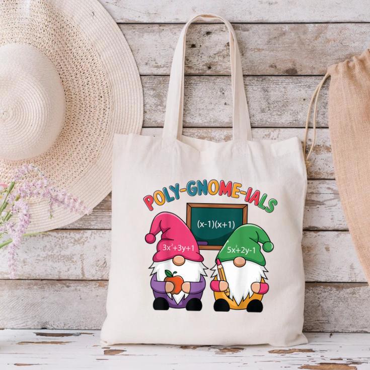 Poly-Gnome-Ials Algebra Teacher Calcul Teacher Canvas Tote Bag, gift for family, gift for coworker