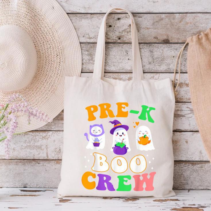 Pre-K Boo Crew Cute Ghost Halloween Costume Teacher Student For Men Women Kids Canvas Tote Bag, gift for family, gift for coworker
