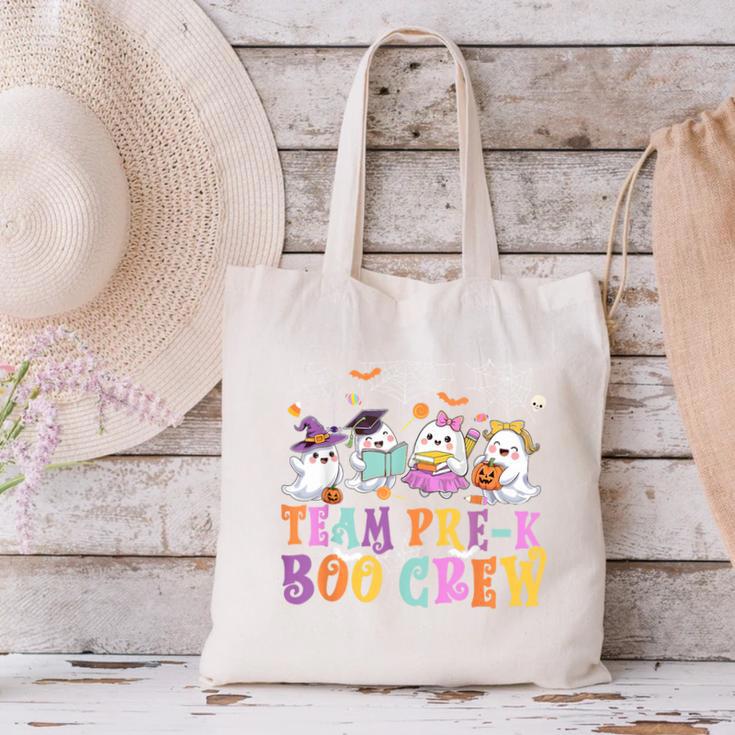 Pre-K Boo Crew Ghost Halloween Teacher Student Canvas Tote Bag, gift for family, gift for coworker Pre-K Boo Crew Ghost Halloween Teacher Student Canvas Tote Bag, gift for family, gift for coworker