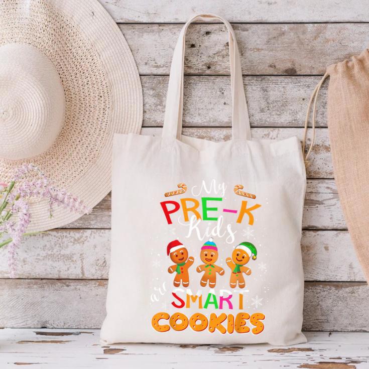 My Pre-K Kids Are Smart Cookies Christmas Teacher Canvas Tote Bag, gift for family, gift for coworker My Pre-K Kids Are Smart Cookies Christmas Teacher Canvas Tote Bag, gift for family, gift for coworker