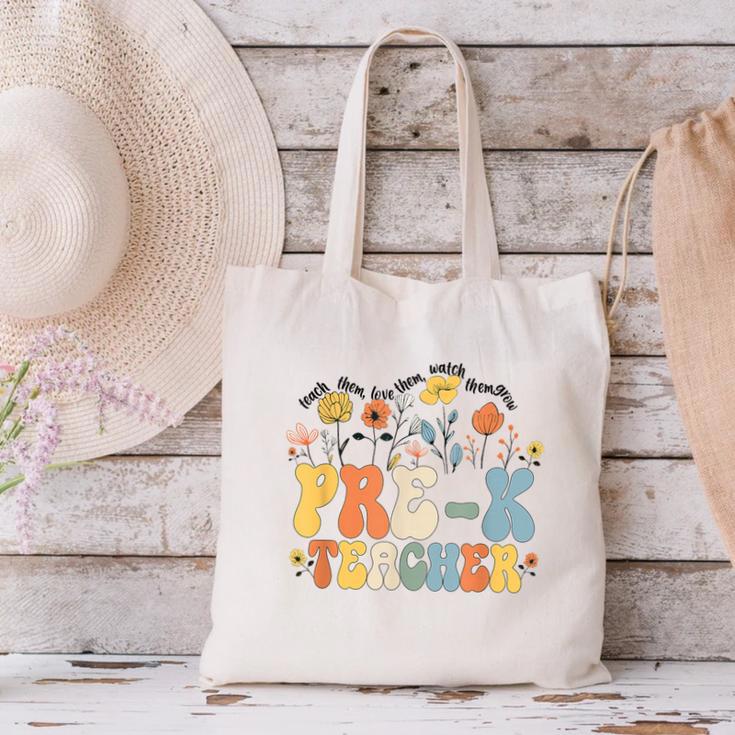 Pre-k Teacher Appreciation Teaching Wildflowers Canvas Tote Bag, gift for family, gift for coworker