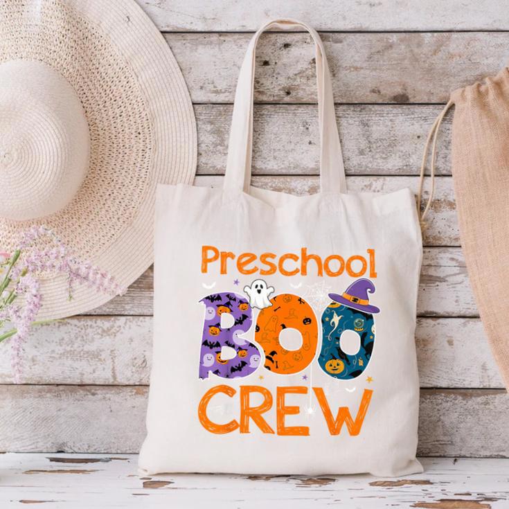 Preschool Boo Crew Preschool Halloween Teacher Kids Canvas Tote Bag, gift for family, gift for coworker Preschool Boo Crew Preschool Halloween Teacher Kids Canvas Tote Bag, gift for family, gift for coworker