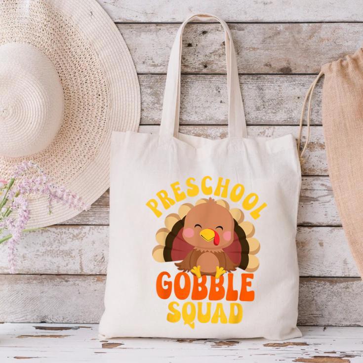 Preschool Gobble Squad Cute Turkey Thanksgiving Teacher Canvas Tote Bag, gift for family, gift for coworker Preschool Gobble Squad Cute Turkey Thanksgiving Teacher Canvas Tote Bag, gift for family, gift for coworker