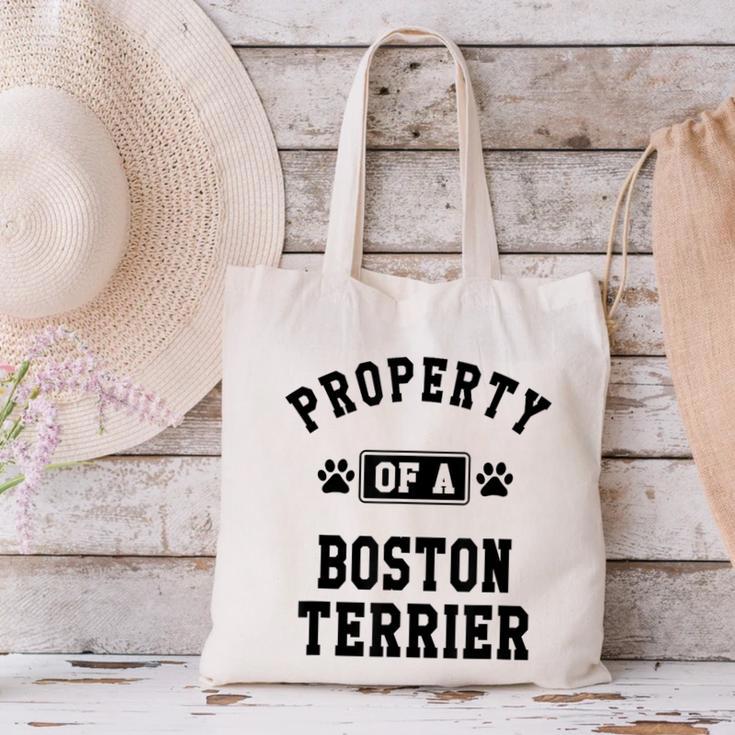 Property Of Boston Terrier Boston Terrier Shirt Canvas Tote Bag, gift for family, gift for coworker