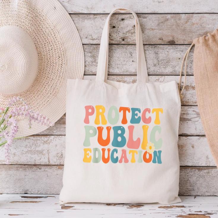 Protect Public Education Public Teacher School Canvas Tote Bag, gift for family, gift for coworker