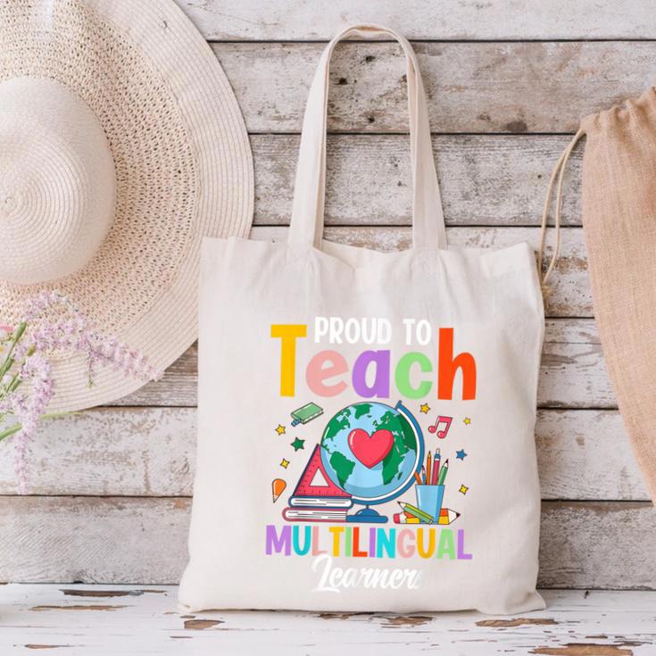 Proud To Teach Multilingual Learner ESL English Teacher Canvas Tote Bag, Esl Teacher Tote Bags, English Teacher Tote Bags, gift for family, gift for coworker
