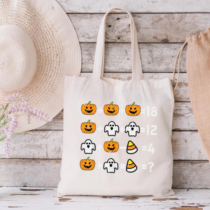 Pumpkin Ghost Equation Math Teacher Halloween Costume Canvas Tote Bag, gift for family, gift for coworker Pumpkin Ghost Equation Math Teacher Halloween Costume Canvas Tote Bag, gift for family, gift for coworker