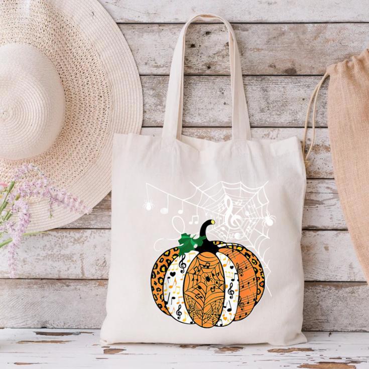 Pumpkin Music Teacher Halloween Fall Music Notes Autumn Canvas Tote Bag, gift for family, gift for coworker Pumpkin Music Teacher Halloween Fall Music Notes Autumn Canvas Tote Bag, gift for family, gift for coworker
