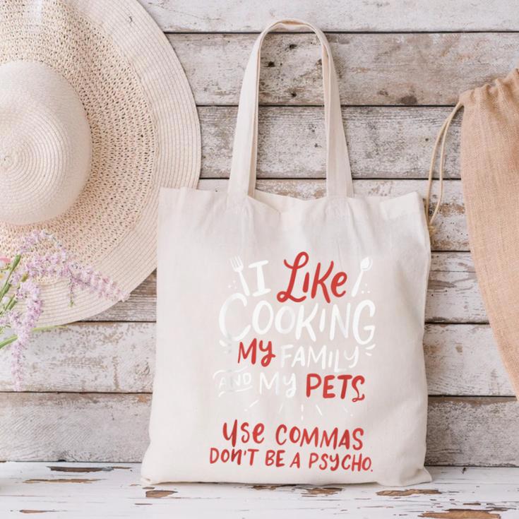 Punctuation Saves Lives I English Grammar Teacher Canvas Tote Bag, English Teacher Tote Bags, gift for family, gift for coworker