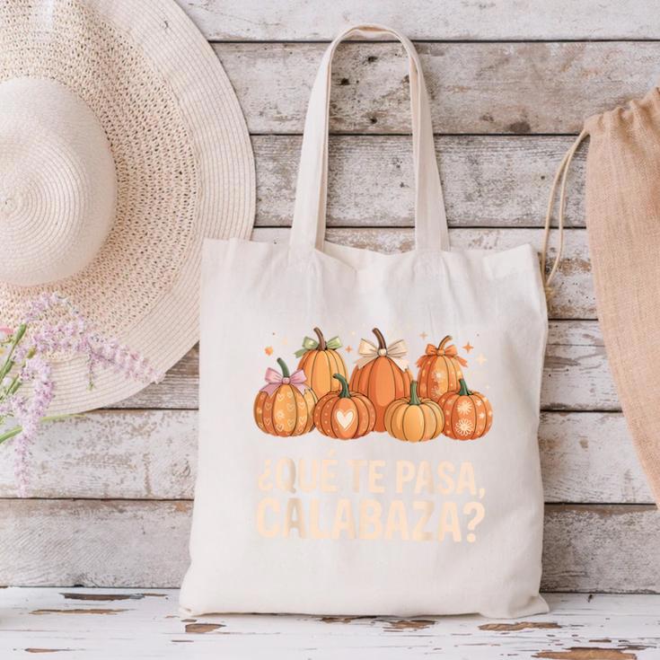 Qué Te Pasacalabaza Fall Immersion Teacher Spanish Teacher Canvas Tote Bag, gift for family, gift for coworker Qué Te Pasacalabaza Fall Immersion Teacher Spanish Teacher Canvas Tote Bag, gift for family, gift for coworker