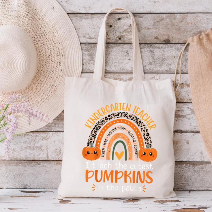 Rainbow I Teach The Cutest Pumpkins Kindergarten Teacher Men Women Canvas Tote Bag, gift for family, gift for coworker Rainbow I Teach The Cutest Pumpkins Kindergarten Teacher Men Women Canvas Tote Bag, gift for family, gift for coworker