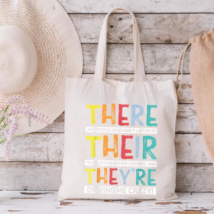 There Their They’Re Grammar Joke For English Teacher Student Canvas Tote Bag, English Teacher Tote Bags, gift for family, gift for coworker There Their They’Re Grammar Joke For English Teacher Student Canvas Tote Bag, English Teacher Tote Bags, gift for family, gift for coworker