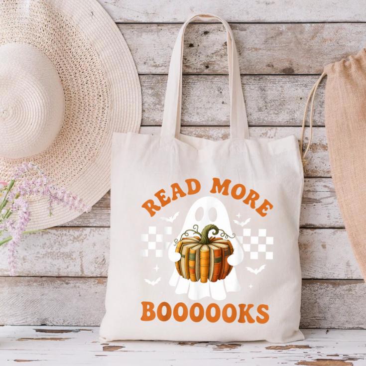 Read More Books Halloween Retro Pumpkin Reading Fall Teacher Canvas Tote Bag, gift for family, gift for coworker