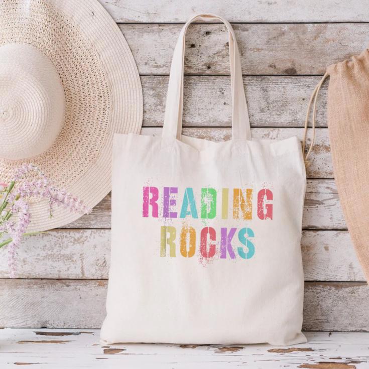 READING ROCKS English Teacher ELA ABCD Read Star Kinder Canvas Tote Bag, English Teacher Tote Bags, gift for family, gift for coworker READING ROCKS English Teacher ELA ABCD Read Star Kinder Canvas Tote Bag, English Teacher Tote Bags, gift for family, gift for coworker