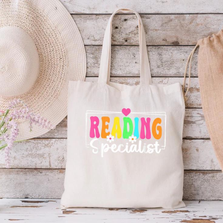 Reading Specialist Back To School Reading Teacher Canvas Tote Bag, gift for family, gift for coworker Reading Specialist Back To School Reading Teacher Canvas Tote Bag, gift for family, gift for coworker