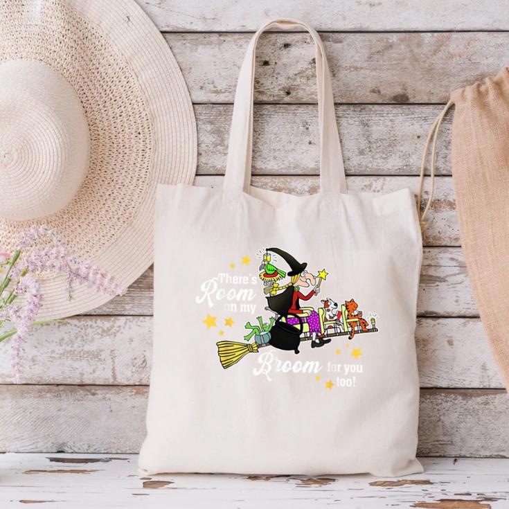 There's Room On My Broom For You Too Teacher Halloween Canvas Tote Bag, gift for family, gift for coworker There's Room On My Broom For You Too Teacher Halloween Canvas Tote Bag, gift for family, gift for coworker