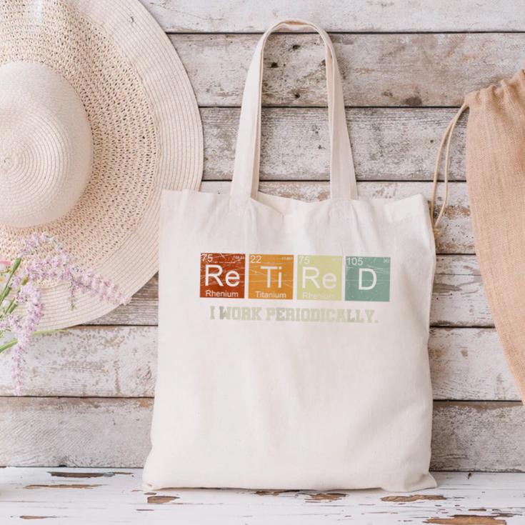 Retired Chemistry Teacher Science Retirement Chemistry Canvas Tote Bag, Science Teacher Tote Bags, gift for family, gift for coworker