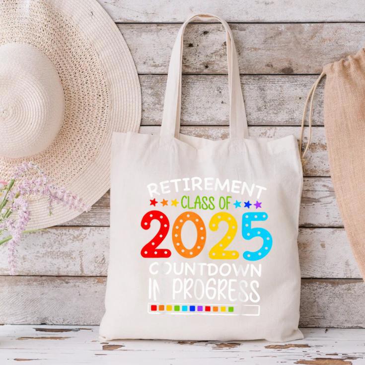 Retirement Class Of 2025 Teacher Countdown Loading Teacher Canvas Tote Bag, gift for family, gift for coworker Retirement Class Of 2025 Teacher Countdown Loading Teacher Canvas Tote Bag, gift for family, gift for coworker