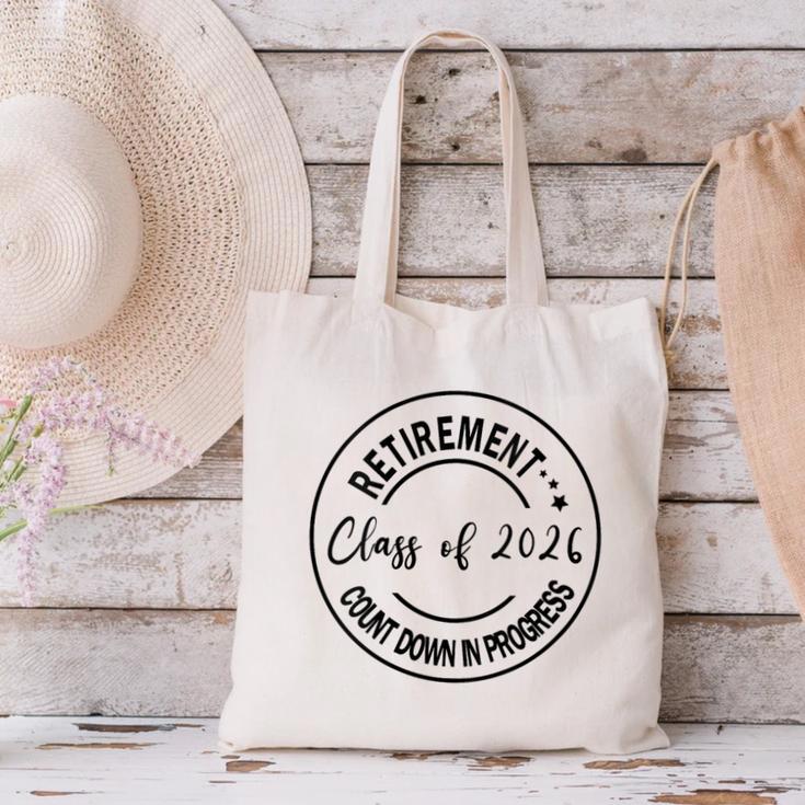 Retirement Class Of 2026 Count Down Progress Retired Teacher Canvas Tote Bag, gift for family, gift for coworker Retirement Class Of 2026 Count Down Progress Retired Teacher Canvas Tote Bag, gift for family, gift for coworker