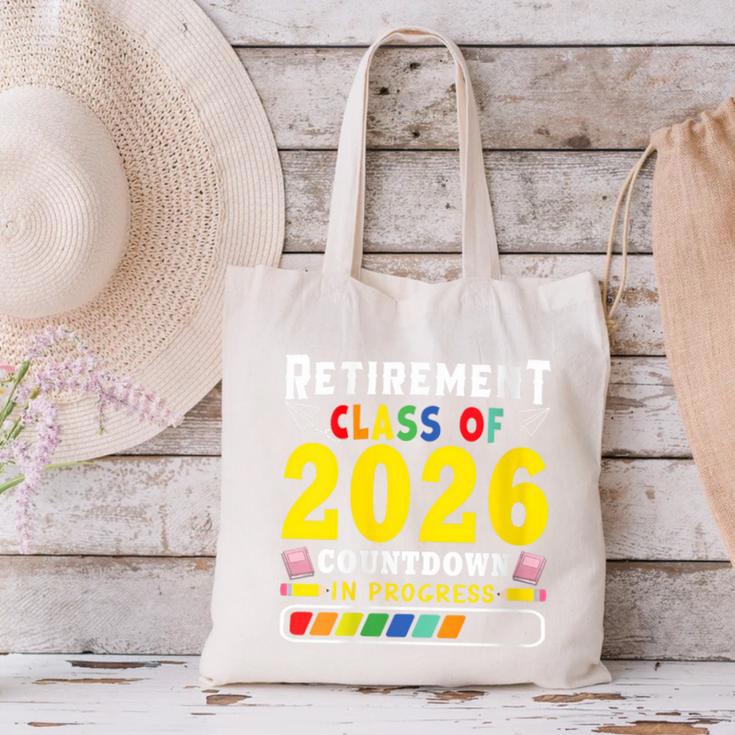 Retirement Primary Elementary Teacher 2026 Retiring Progress Canvas Tote Bag, gift for family, gift for coworker Retirement Primary Elementary Teacher 2026 Retiring Progress Canvas Tote Bag, gift for family, gift for coworker