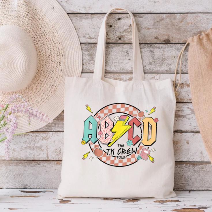 Retro ABCD Transitional Kindergarten Teacher Tour TK Teacher Canvas Tote Bag, gift for family, gift for coworker Retro ABCD Transitional Kindergarten Teacher Tour TK Teacher Canvas Tote Bag, gift for family, gift for coworker