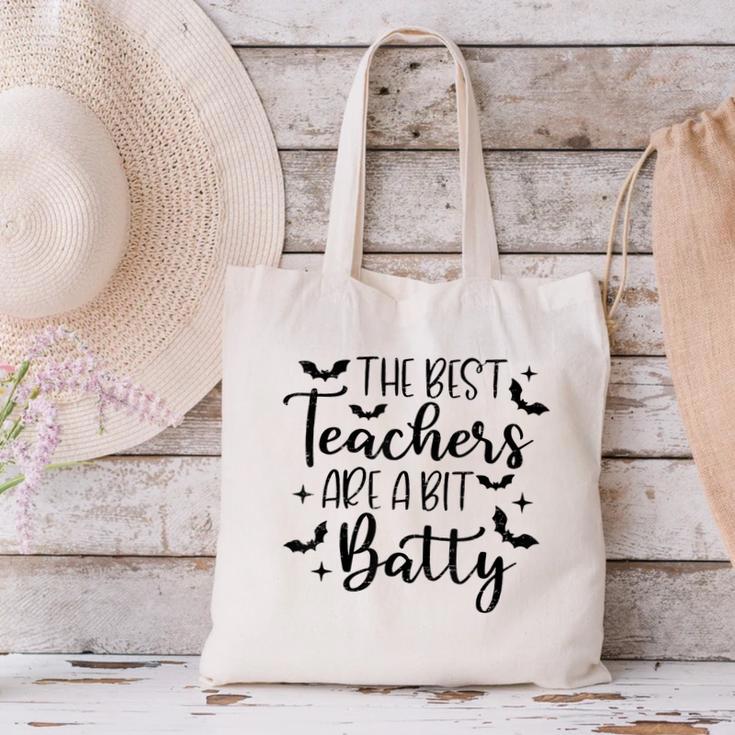 Retro The Best Teachers Are A Bit Batty Halloween Teacher Canvas Tote Bag, gift for family, gift for coworker Retro The Best Teachers Are A Bit Batty Halloween Teacher Canvas Tote Bag, gift for family, gift for coworker